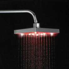 Hello Shower Heads Chuveiro Wall Mounted LED Light 8" Saving Water D17/3 Rainfall Chrome Bathtub Bathroom Bath Faucets 2024 - buy cheap