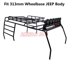 METAL Luggage Roof Rack ROLL CAGE LED LIGHT For 313mm Wheelbase Jeep Body Shell 2024 - buy cheap