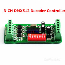 Новый простой 3CH DMX контроллер DMX512 RGB контроллер декодер и драйвер для RGB светодиодных ламп 2024 - купить недорого
