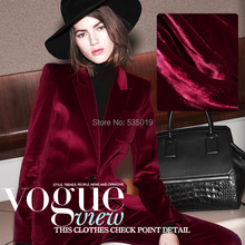 Georgette-tela de terciopelo para vestido, tejido de algodón y seda suave, color rojo, elegante y Retro, 22mm, 115cm 2024 - compra barato