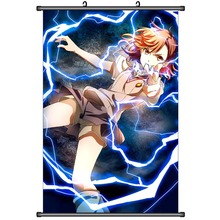 Japanese Anime Toaru Kagaku no Rerugan A Certain Scientific Railgun Misaka Mikoto Shirai Kuroko Home Decor Wall Scroll Poster 2024 - buy cheap