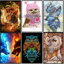 Round/Square animals full diy embroidery pattern resin mosaic angel 5D diy diamond painting cross stitch kits room decorations 2024 - buy cheap