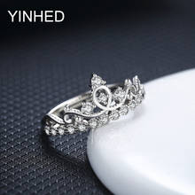 YINHED Fashion Cute Girl's Finger Ring 100% Real 925 Sterling Silver Crown Engagement Rings for Women Adjustable Size Ring ZR567 2024 - buy cheap