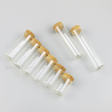 300PCS Small 15ml 20ml 30ml 50ml 2oz Empty Clear Refillable Glass Bottle Jar Vial Test Tube Wood Cork Stopper Storage Container 2024 - buy cheap