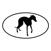 13.5*7.6CM Whippet Dog Vinyl Decal Cute Reflective Motorcycle Car Stickers Car Styling Decoration Black/Silver S1-0354 2024 - buy cheap