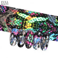 Full Beauty 16pcs Snake Design Nail Foils Holographic Starry Sky Foil Transfer Sticker 20*4cm Manicure Nail Art Decals CH937 2024 - buy cheap
