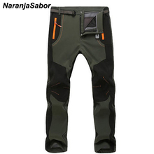 NaranjaSabor 5XL New Men's Winter Stretch Pants Casual Waterproof Men Warm Fleece Lining Sweatpants Male Jogger Thick Trousers 2024 - buy cheap