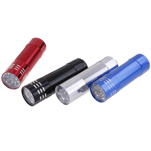 1pc Mini Aluminum UV Ultra Violet 9 Led Flashlight Torch Light Lamp 9 LED UV Torch 2024 - buy cheap