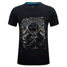 Camisetas con estampado de calavera de pistola en 3d para hombre, ropa informal de manga corta, divertida, de algodón, de talla grande, S-6XL 2024 - compra barato