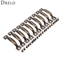 DRELD 10Pcs Antique Furniture Handles Cabinet Knobs and Handles Cupboard Drawer Kitchen Pull Handle Furniture Hardware 52*11mm 2024 - buy cheap