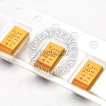 500pcs/bag 16V 47UF C type 6032 10% SMD tantalum capacitor 2024 - buy cheap