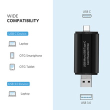 Кардридер KEBIDU 5-в-1 Type C OTG с USB для ПК USB 3,0 считыватель карт памяти TF адаптер высокоскоростной для Android компьютера 2024 - купить недорого