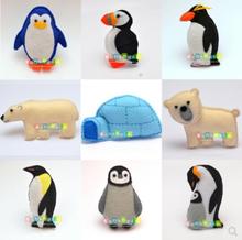 Arctic Animal Creative Cartoon Doll Polar Bear Penguin Felt kit Non-woven cloth Craft DIY Sewing set Felt Handwork Material DIY 2024 - buy cheap
