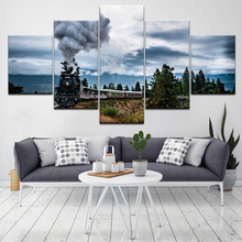 Lienzo en módulos de arte para sala de estar, póster con estampado de vapor de humo, pintura para decoración de pared del hogar, 5 piezas, envío gratis 2024 - compra barato