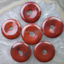 (6pcs/lot) 30x5mm Red Stone Donut Pendant Bead SAM0301 2024 - buy cheap