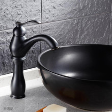 European retro simple copper black bronze basin faucet above counter basin faucet lift faucet 2024 - buy cheap