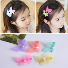 8Pcs/lot Cute Colorful Butterfly Pearl Hair Clips Kids Gift Hairpins Children Butterfly Hair Clips Girls Hair Accessories 2024 - buy cheap