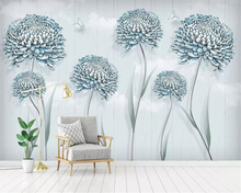 Beibehang Modern photo wallpaper murals small fresh floral dandelion Nordic decorative painting background wall 3d wallpaper 2024 - buy cheap