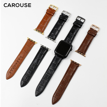 Carouse Genuine Calfskin Bracelet For Apple Watch Band Series 5/4/3/2/1 42mm 38mm Leather Strap For iWatch 44mm 40mm Watchband 2024 - buy cheap