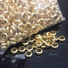100pcs Stainless Steel Gold/Steel Tone Large Hole Spacer Beads Jewelry DIY Finding 6mm/8mm Accessories 2024 - buy cheap