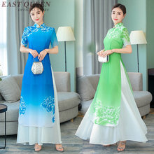 Vietnam Traditional Dress Women Summer 2019 Cheongsam Oriental Dress Chinese Style Qipao Ao Dai Dress Vietnam Clothing TA1725 2024 - buy cheap