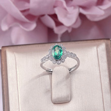 Anéis de pedras preciosas naturais para mulheres, joias finas de prata, topázio verde oval, anel ajustável de luxo para casamento 2024 - compre barato