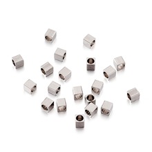 500 peças de cubo de aço inoxidável 2.5mm 304 espaçadores de contas para fazer jóias acessório furo: 2mm 2024 - compre barato