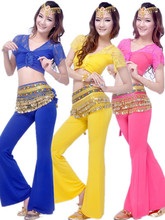 New Style Lace Dance Costume Belly Dance Clothes Bellydance Set Indian Dancing Suit 3pcs Top&Pant&Belt 8 colors 2024 - buy cheap