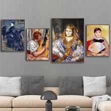 Impresión para decoración del hogar, lienzo de cuadros artísticos de pared, póster, impresiones en lienzo, pinturas francesas, pierre-auguste Renoi Lady 2024 - compra barato
