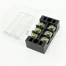600V 25A Double Rows 3P 3 Positions Covered Barrier Screw Terminal Block 2024 - buy cheap