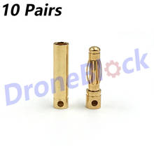 20 Pcs 4mm Gold Plated Bullet Banana Connector Plug for ESC Motor RC Quadcopter Battery multicopter 2024 - buy cheap