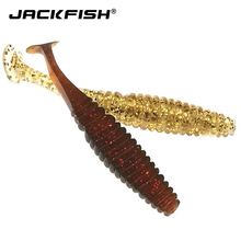 JACKFISH-Señuelos de Pesca de silicona, cebo blando de dos colores, suave y brillante señuelo, 10/7cm/2g 2024 - compra barato