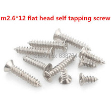 1000PCS m2.6*12 steel with nickel plated phillip flat head countersunk self tapping electronic screw 2024 - buy cheap