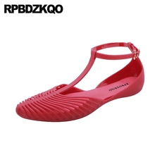 Zapatos planos transpirables para mujer, sandalias ligeras rojas de punta estrecha, de diseñador, de verano, china 2024 - compra barato