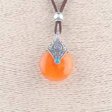 Resin Wax Necklace Pendants Imitation Honey Water Drop Nepal india Amulet Tibetan silver Pendant Necklaces PLML 2024 - buy cheap