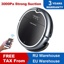 (New Arrival) LIECTROUX Robot Vacuum Cleaner Q8000, WiFi App,Map Navigation,Smart Memory,UV Sterilize,Wet Dry Mop,Suction 3KPa 2024 - buy cheap