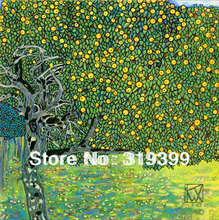 Gustav-pintura al óleo de Klimt, reproducción de lienzo de lino, árbol de manzana dorado, envío gratis rápido, hecho a mano, calidad de museo 2024 - compra barato