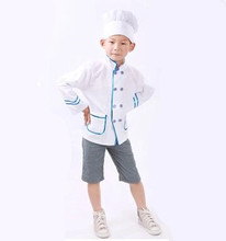 Vestuario de chef blanco para niños, cocinar disfraces de uniformes para Cosplay para niños, actuación, Vestimenta de disfraces de noche de brujas 2024 - compra barato