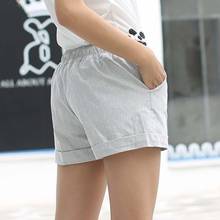 Danjeaner 2017 Summer Casual Loose Cotton High Waist Shorts Youth Solid Slim Drawstring Elastic Waist Shorts Women Shorts Mujer 2024 - buy cheap