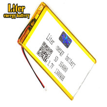 Enchufe 1,0-2P 354080 3,7 V 1500mah batería de polímero de litio e-books GPS PDA 2024 - compra barato