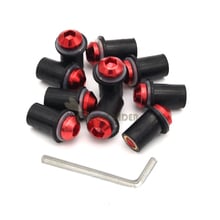 10Ps Motorcycle 5mm Windscreen Windshield Bolts Screw Nut Fastener Kit For YAMAHA YZF R1 R3 R6 R15 R25 FZ6 MT-07 MT 07 2024 - buy cheap