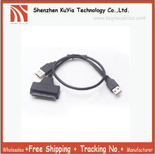 Free Shipping  SATA USB 2.0 To SATA 15+7Pin Data And Power Connector Cable External Hard Disk Drive For 2.5 Inch HDD SSD 2024 - buy cheap
