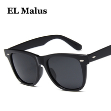 [El malus] óculos de sol da moda com armação quadrada, unissex, vintage, de marca, rosa, azul, preto, espelhado, para homens e mulheres 2024 - compre barato