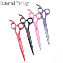 7" 19.5cm Stainless Customized Logo Cats Dog Grooming-for-dog Animal Cutting Shears Dogs Shears Professional Pets Scissors C4102 2024 - buy cheap