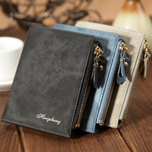 New Arrival Men's Leather Wallets With Coin Pocket Double Zipper Money Bag ID Credit Card Holder Purse For Man 2024 - buy cheap