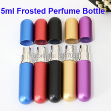 5ML Frosted Aluminum Refillable Perfume Bottle with Spray, Small Mini Empty Cosmetic Containers with Scent Atomizer for Traveler 2024 - buy cheap