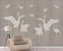 Chinese landscape crane retro wallpaper papel de parede,living room sofa tv wall bedroom restaurant wall papers home decor mural 2024 - buy cheap