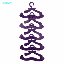 20 Pcs/lot Purple Hangers Dress Clothes Accessories for Barbie Doll Pretend Play Vintage Hard Plastic Hanger Girls' Best 2024 - buy cheap