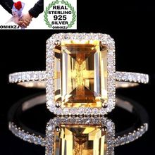 Hxomzj anel de prata legítima rr63, anel para mulheres e homens, presentes de casamento, branco, amarelo e zircônio aaa 925 2024 - compre barato