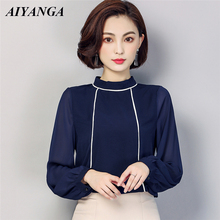 M-3XL OL Shirts For Women 2019 Spring Shirt Female Office Lady Blouses Slim Long Sleeve Plus Size Elegant Blouse Female 2024 - buy cheap